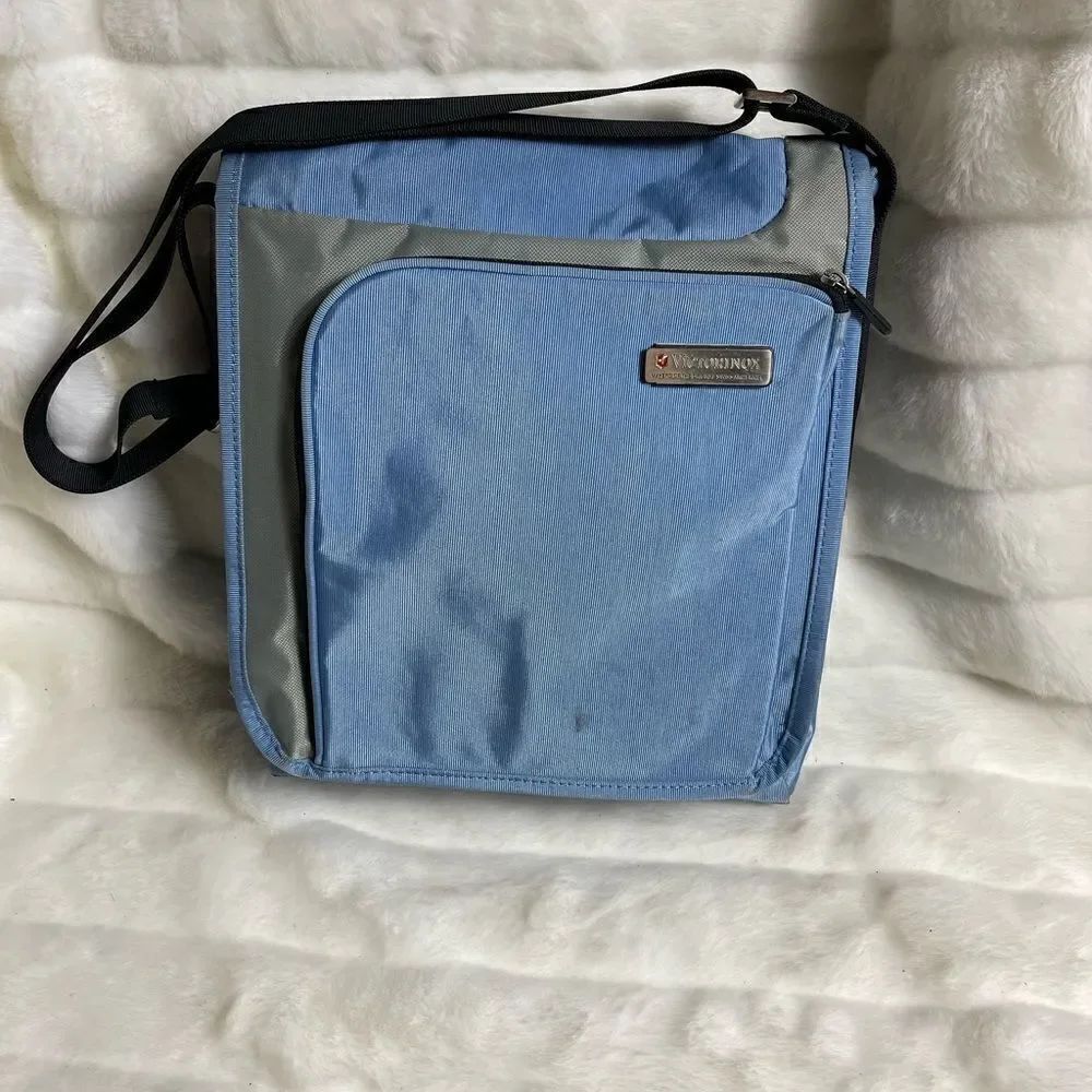 Victorinox Swiss Army Blue and gray office in a bag laptop shoulder bag.